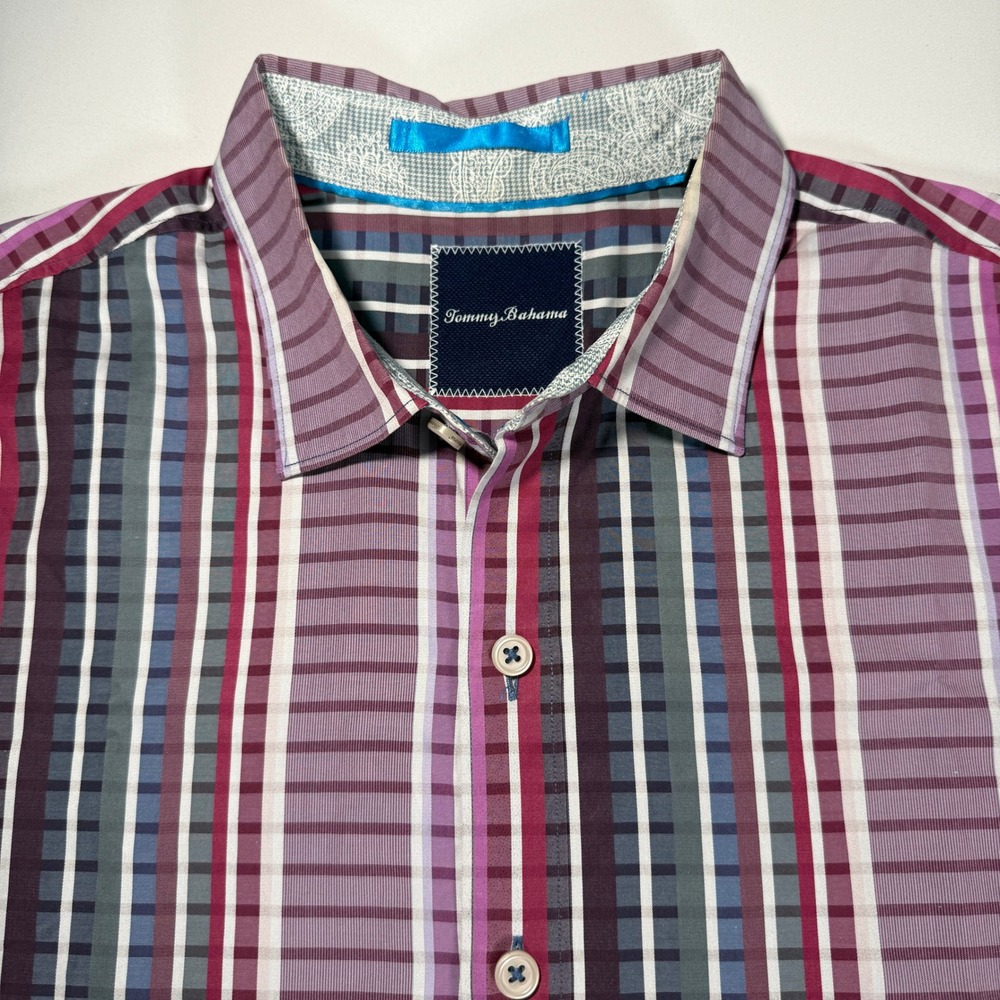 Tommy Bahama Mens Striped Long Sleeve Button Down Shirt Size Large - Picture 7 of 13